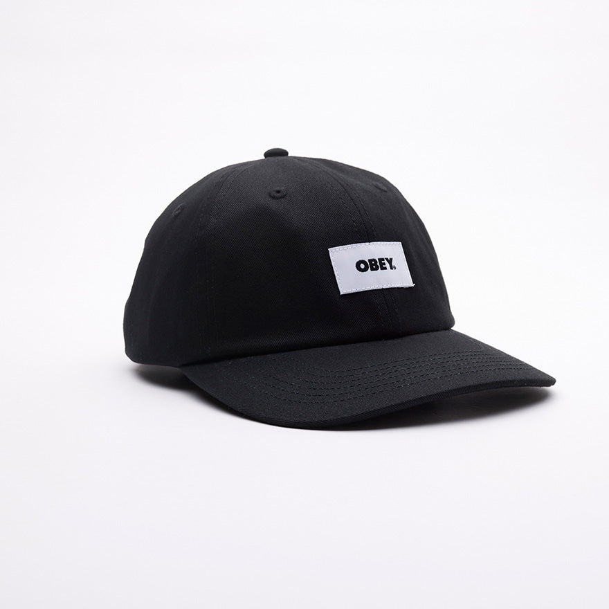 OBEY BOLD LABEL 6P BLACK CAP