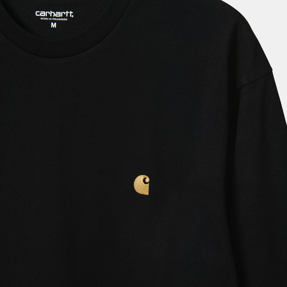 CTA CARHARTT WIP L/S CHASE BLACK/GOLD
