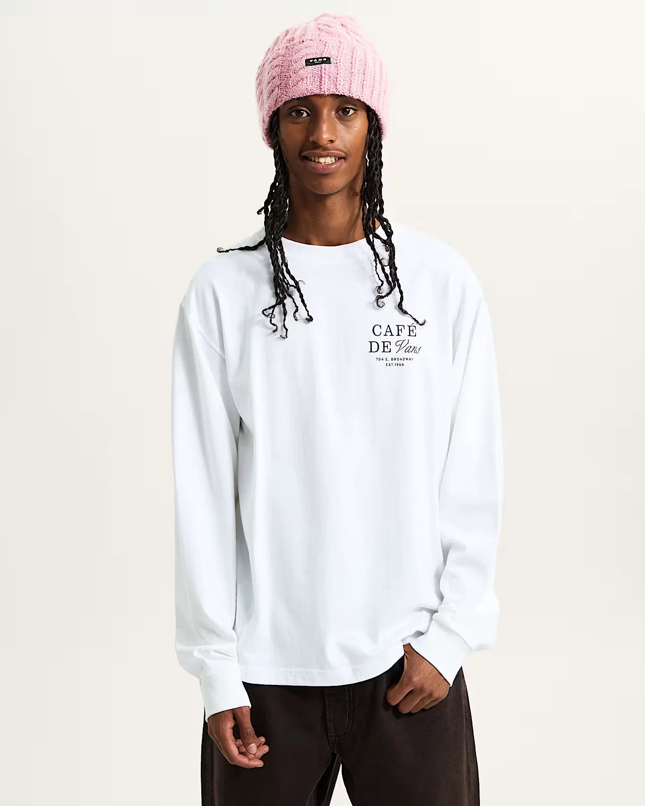 VANS CAFE VANS  L/S WHITE