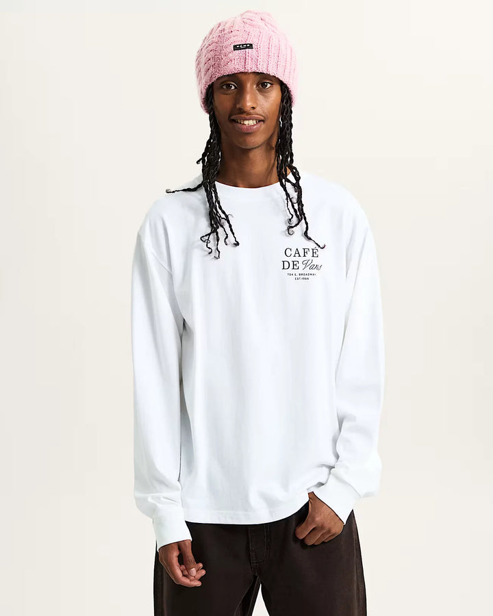 VANS CAFE VANS  L/S WHITE