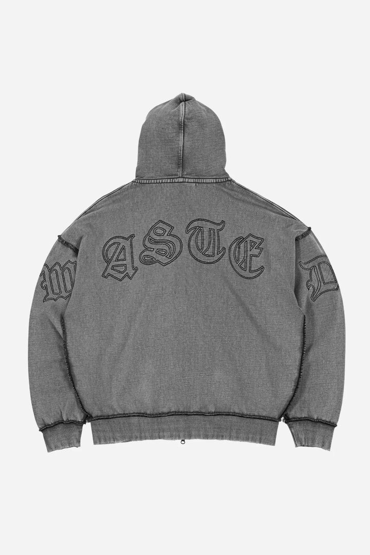 ZIP HOOD WASTED KINGDOM FADED BLACK