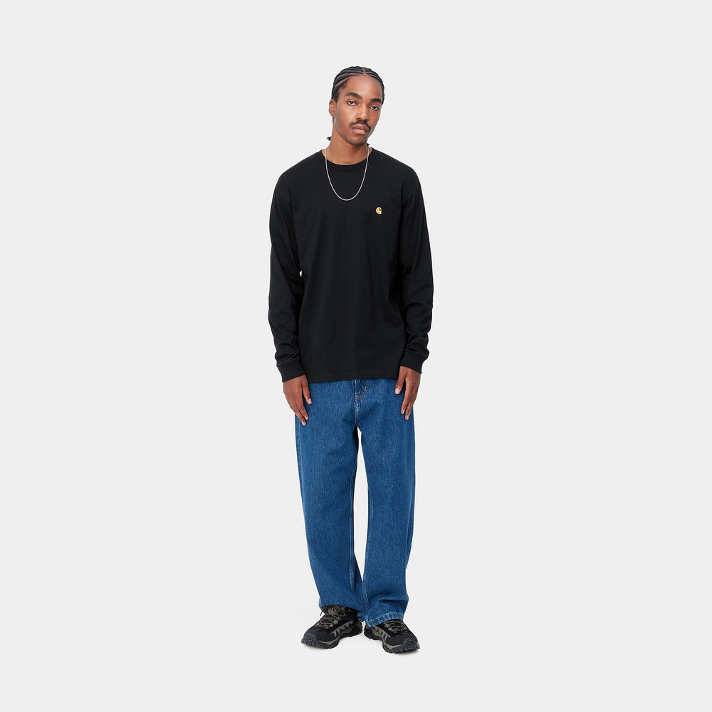 CTA CARHARTT WIP L/S CHASE BLACK/GOLD