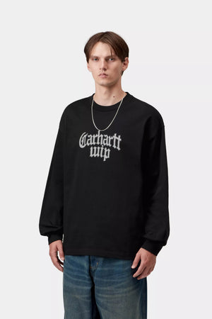 CTA CARHARTT WIP L/S  BLACKLETTER BLACK