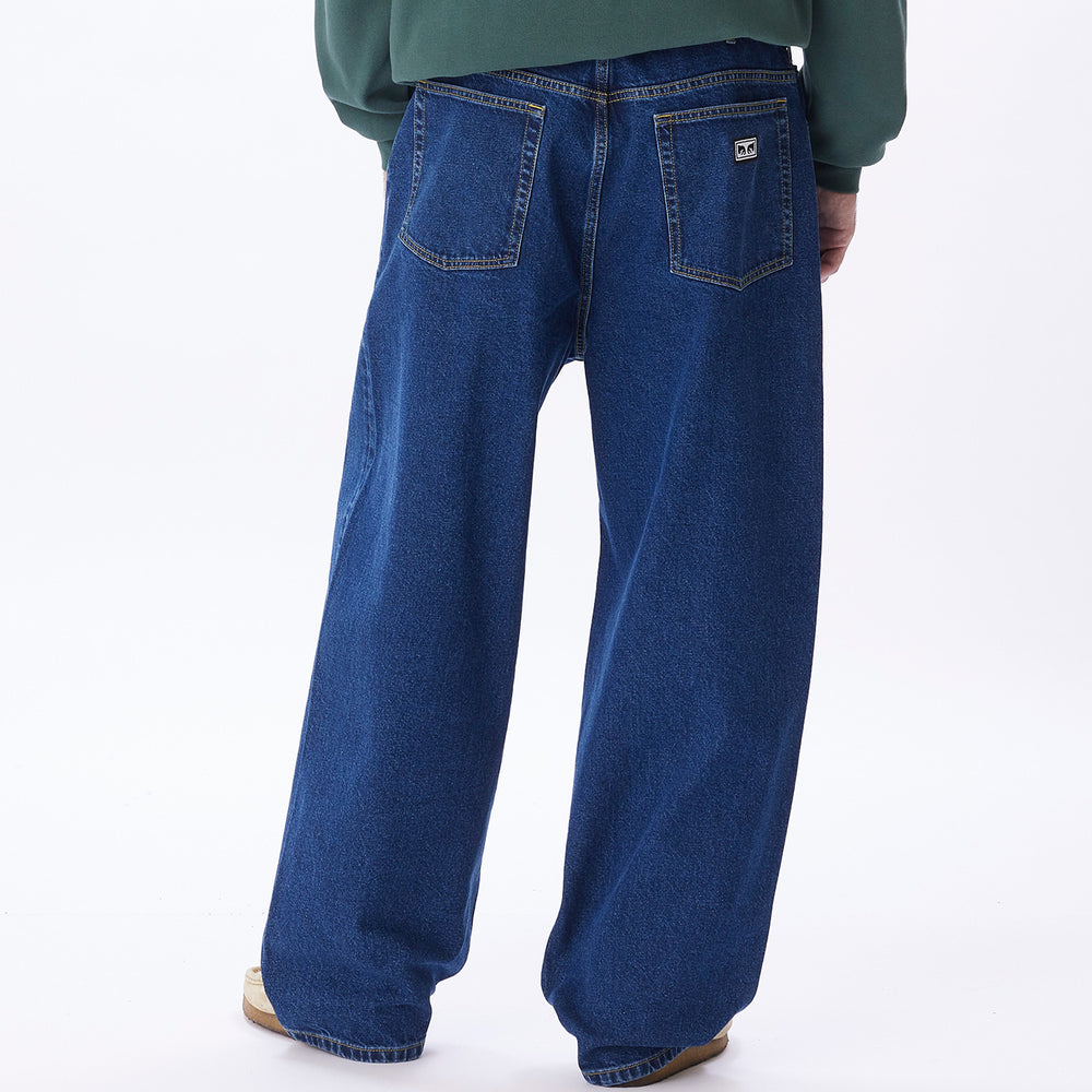 PANT OBEY BIGWIG BAGGY STONE WASH INDIGO