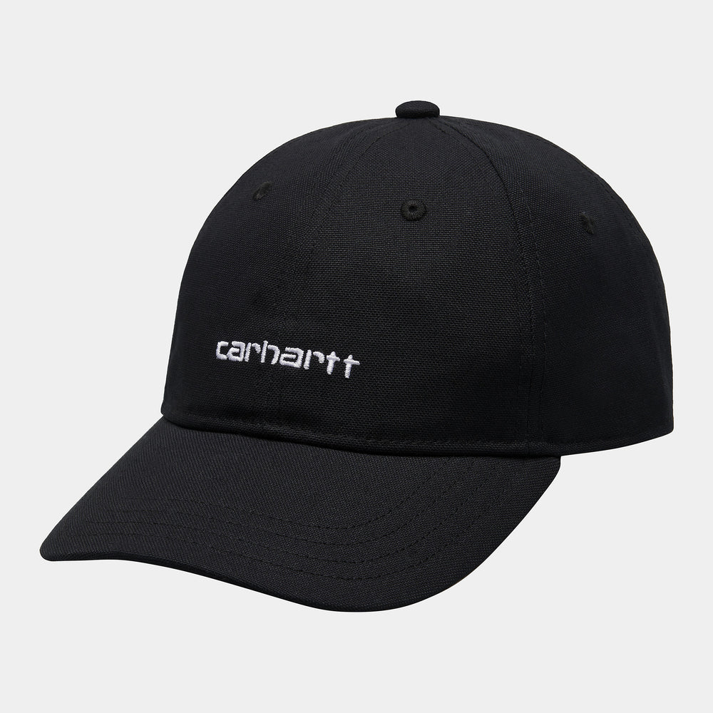 CARHARTT WIP CANVAS SCRIPT BLACK CAP