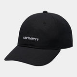 CARHARTT WIP CANVAS SCRIPT BLACK CAP