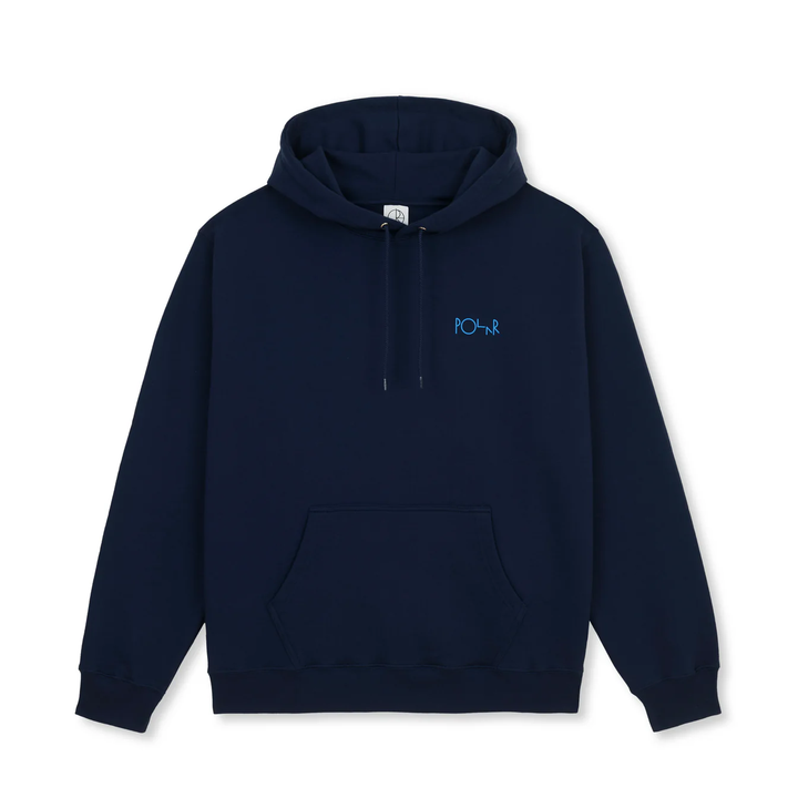 HOOD FLEECE DAVE STROKE LOGO DARK BLUE