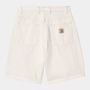 CARHARTT WIP BRANDON WHITE SHORTS