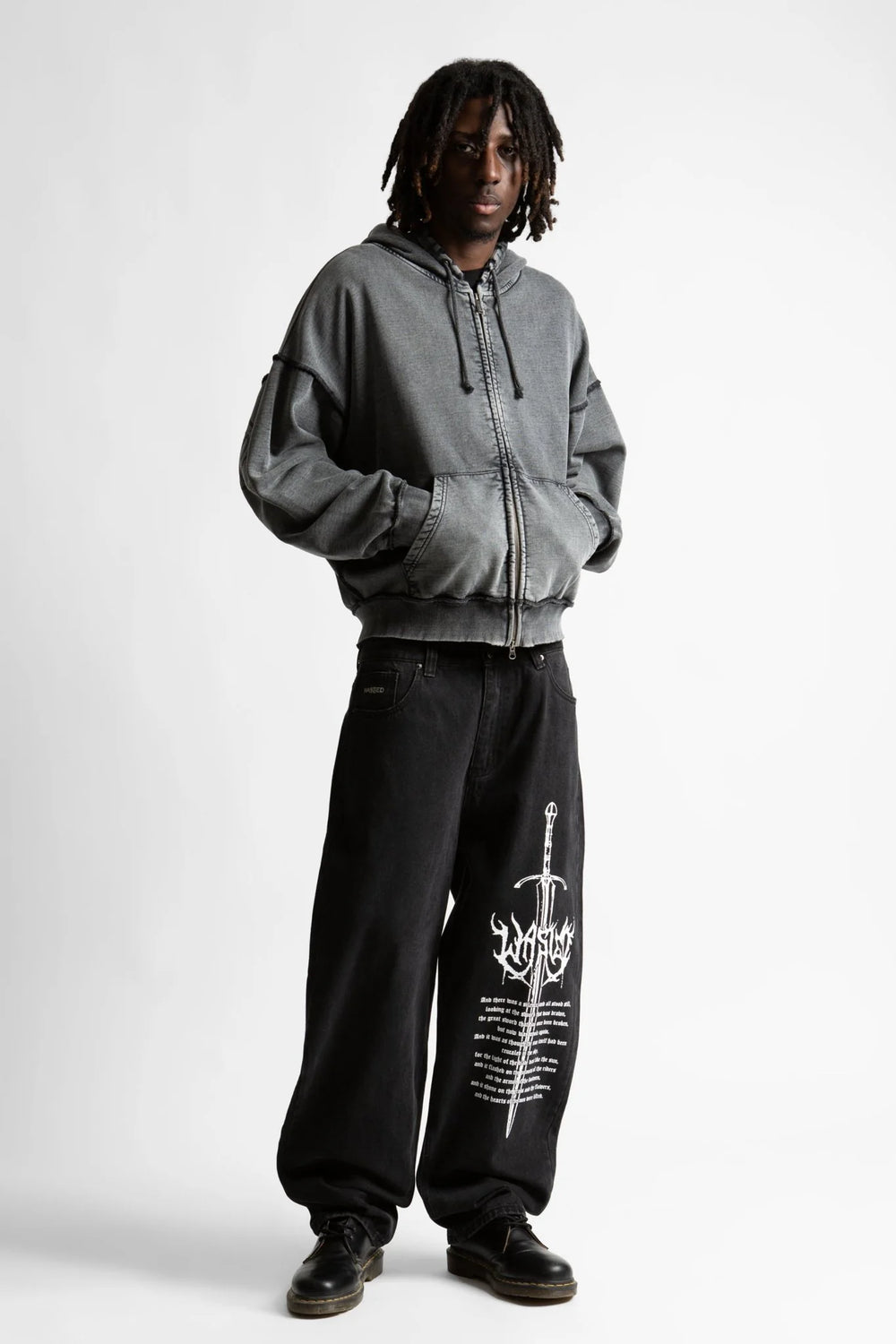 PANT WASTED CASPER SWORD FADED BLACK