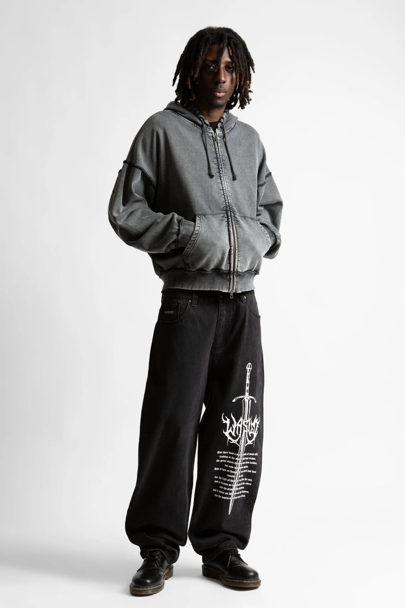 PANT WASTED CASPER SWORD FADED BLACK