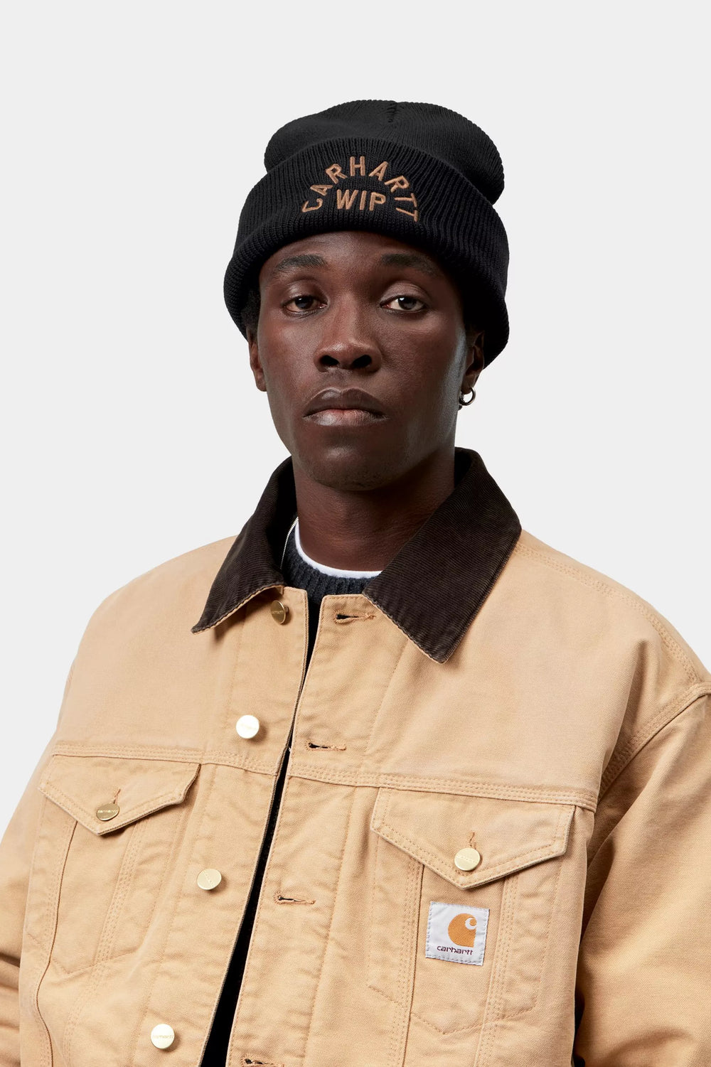 GORRO CARHARTT WIP ARCH SCRIPT BLACK/BRN