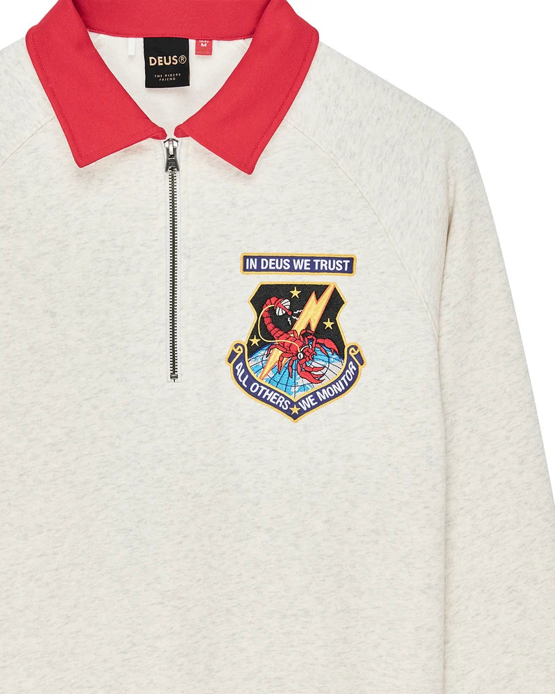 HALF ZIP DEUS ALL OTHERS LIGHT GREY