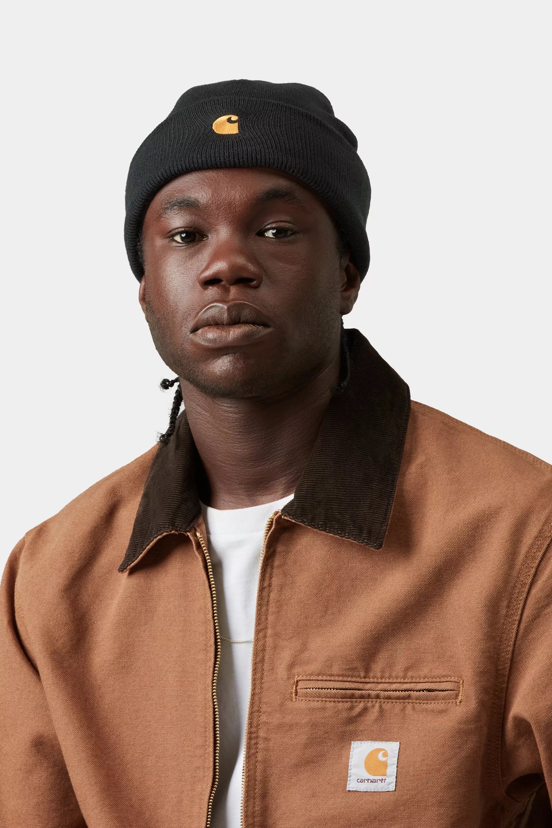 GORRO CARHARTT WIP CHASE BLACK/GOLD