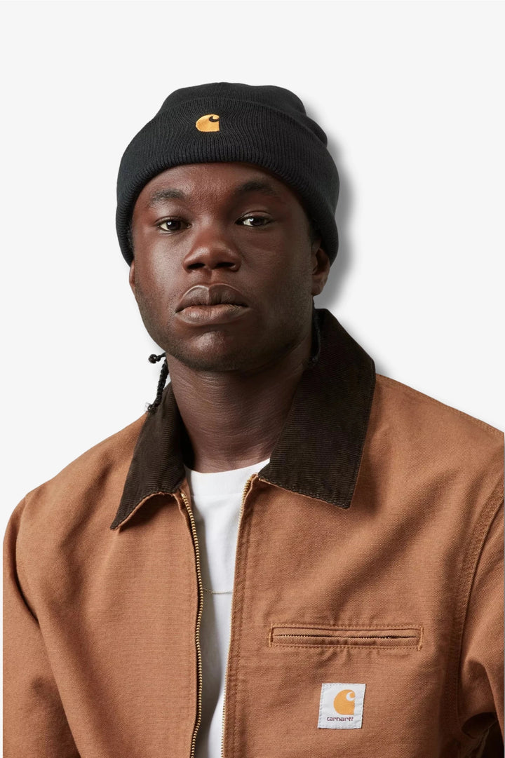 GORRO CARHARTT WIP CHASE BLACK/GOLD