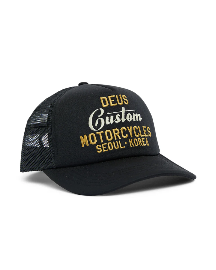 DEUS KAMIL TRUCKER BLACK CAP