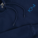 HOOD FLEECE DAVE STROKE LOGO DARK BLUE