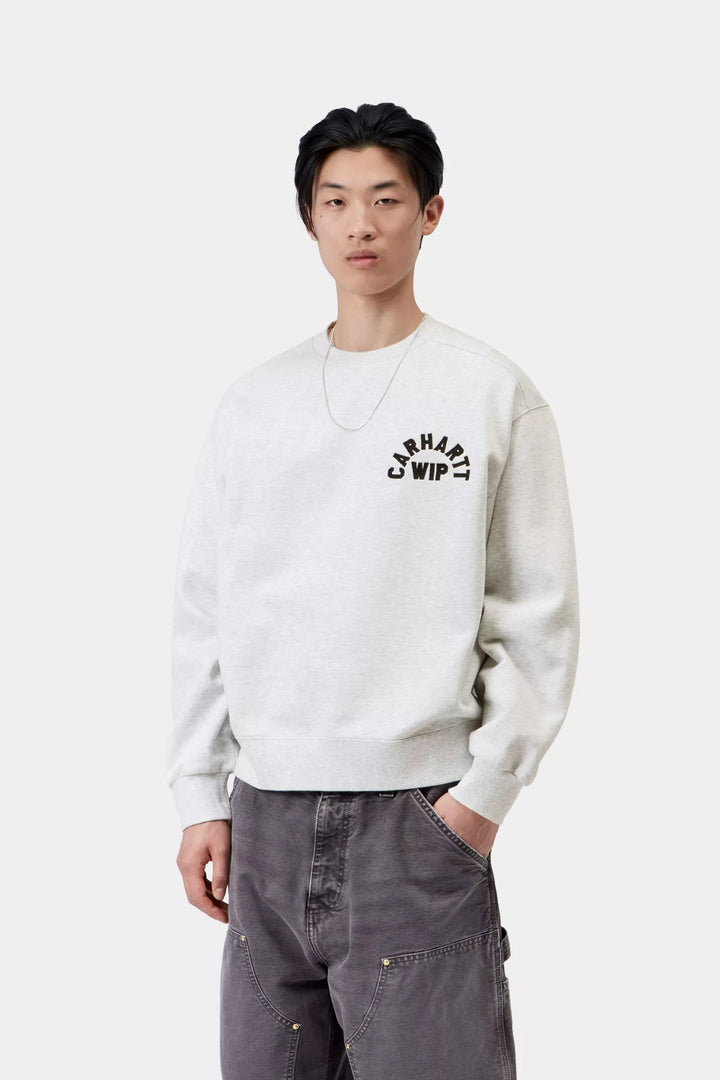 CREW CARHARTT WIP ARCH SCRIPT ASH HEATHE