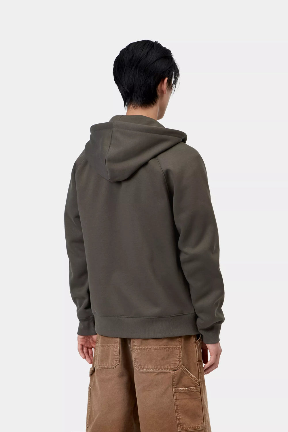 HOOD ZIP CARHARTT WIP CHASE SHUNGITE/GLD
