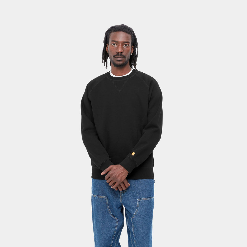 CREW CARHARTT WIP CHASE BLACK/GOLD