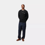 CREW CARHARTT WIP SCRIPT EMB BLACK