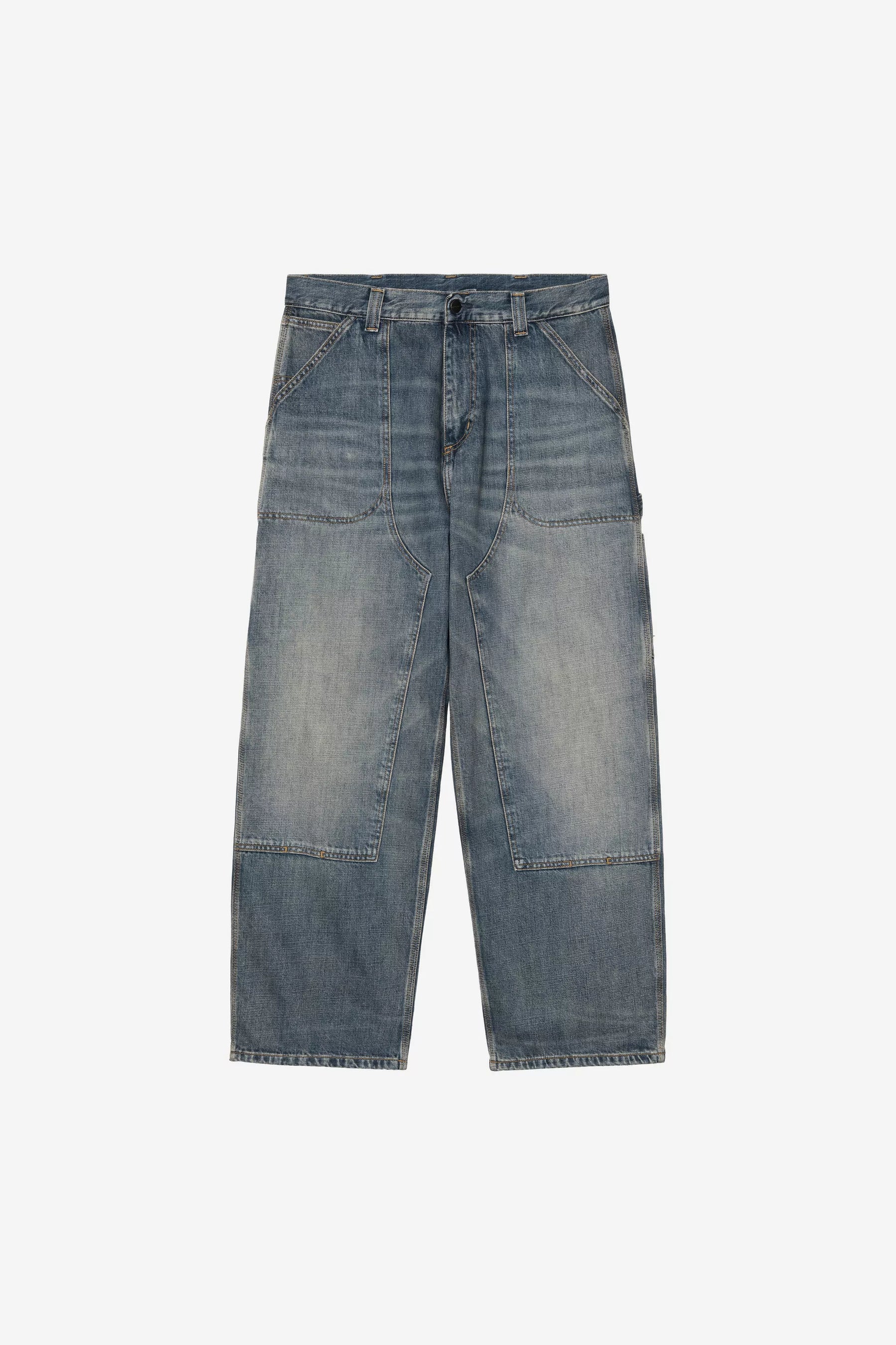 PANT CARHARTT WIP OAKLAND BLUE WORN USED