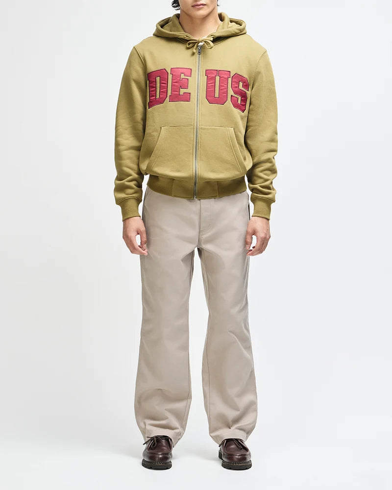 ZIP HOOD DEUS VICTORY LAP OLIVE GREEN