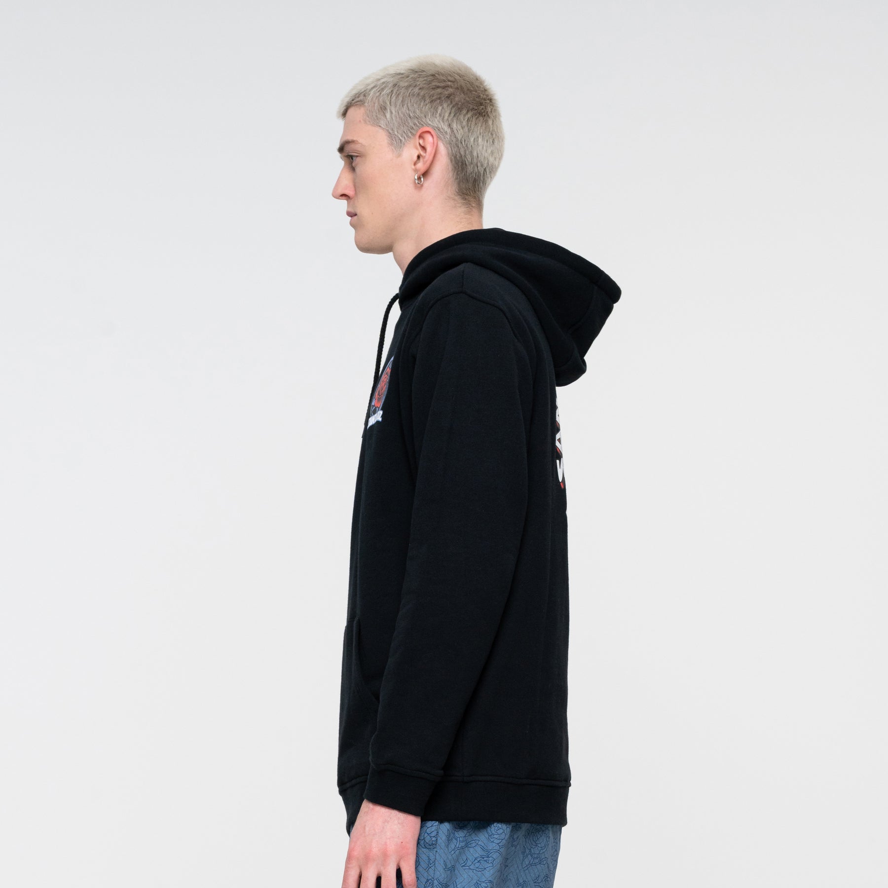 HOOD SANTA TIL THE END HAND BLACK