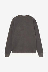 CTA CARHARTT WIP L/S VISTA WAFFLE BLACK