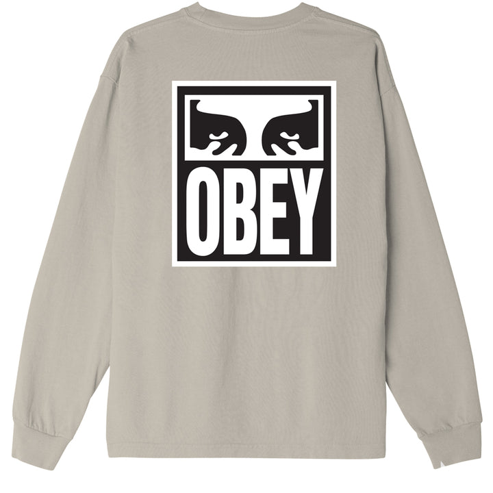 CTA OBEY L/S EYES ICON 2 SILVER GRAY