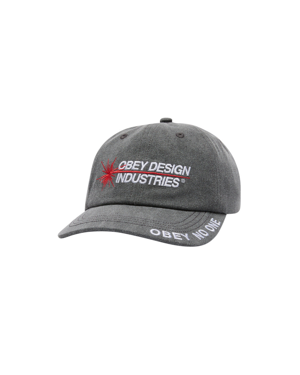 OBEY INDUSTRIES VELCRO PIGMENT BLK CAP