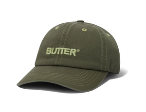GORRA BUTTER ROUNDED LOGO WASHED ARMY