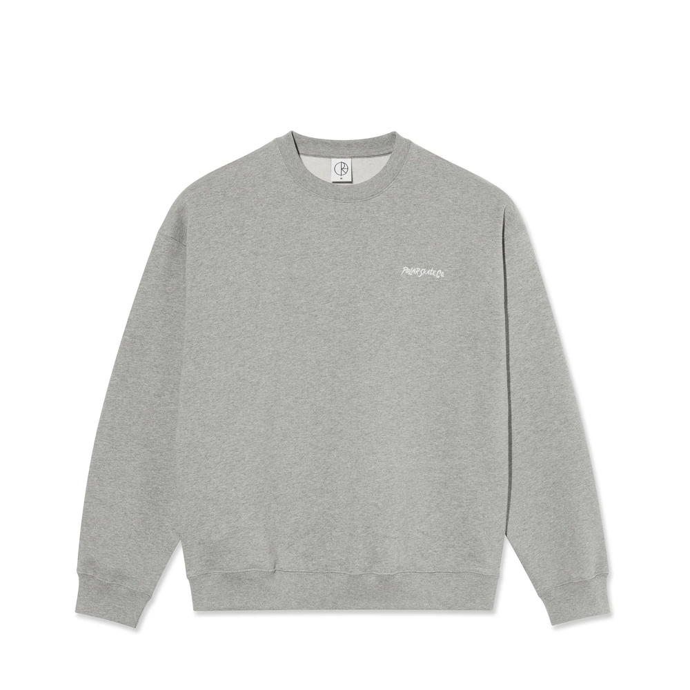 CREW POLAR DAVE SURF LOGO HEATHER GREY