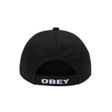 OBEY STAR 6P VELCRO BLACK CAP