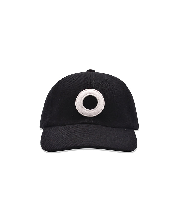 POP O 6 PANEL BLACK CAP
