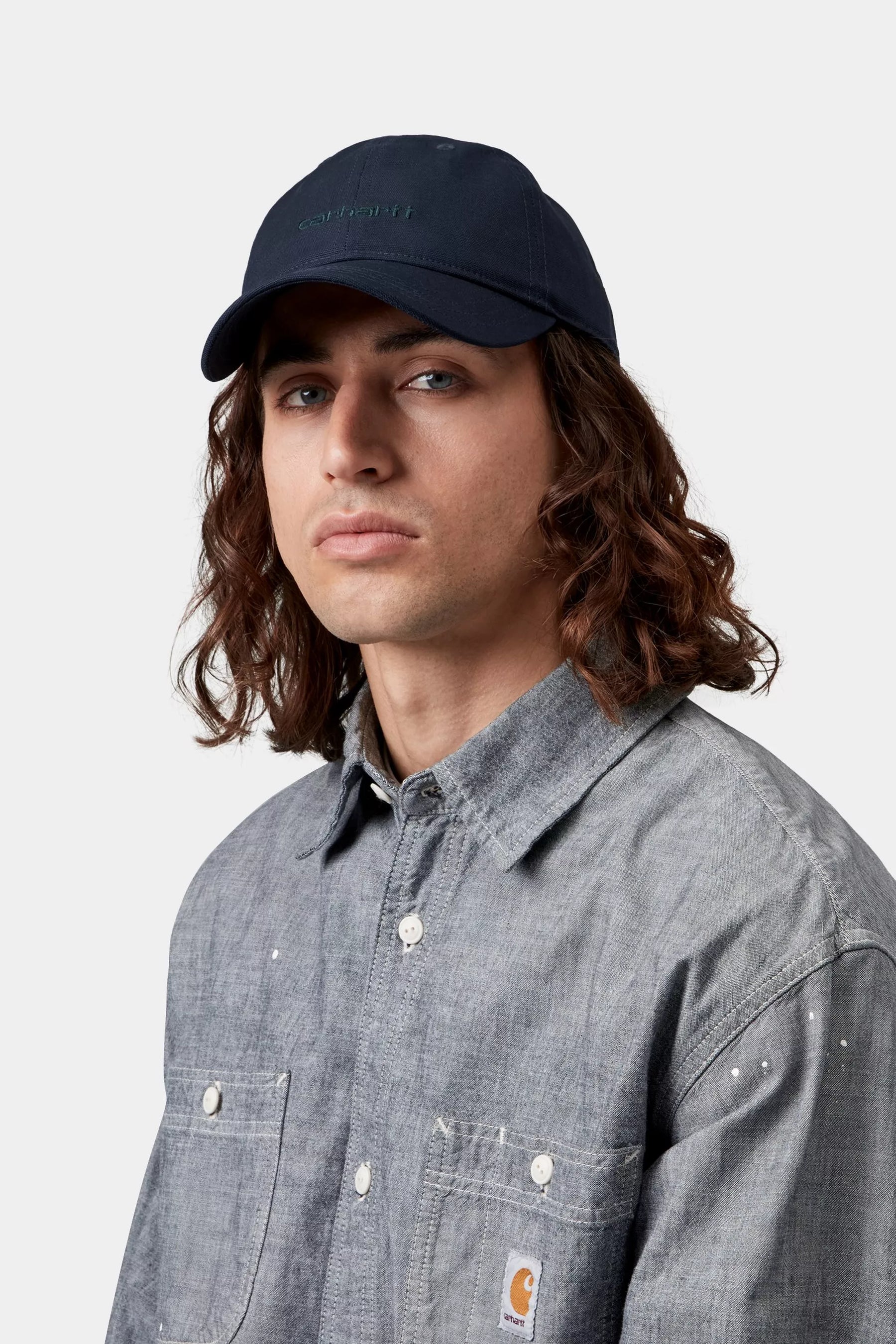 GORRA CARHARTT WIP CANVAS SCRIPT D NAVY