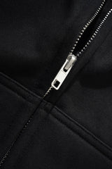 ZIP HOOD BUTTER SOLAR BLACK
