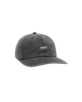 OBEY BOLD LABEL 6P PIGMENT BLACK CAP