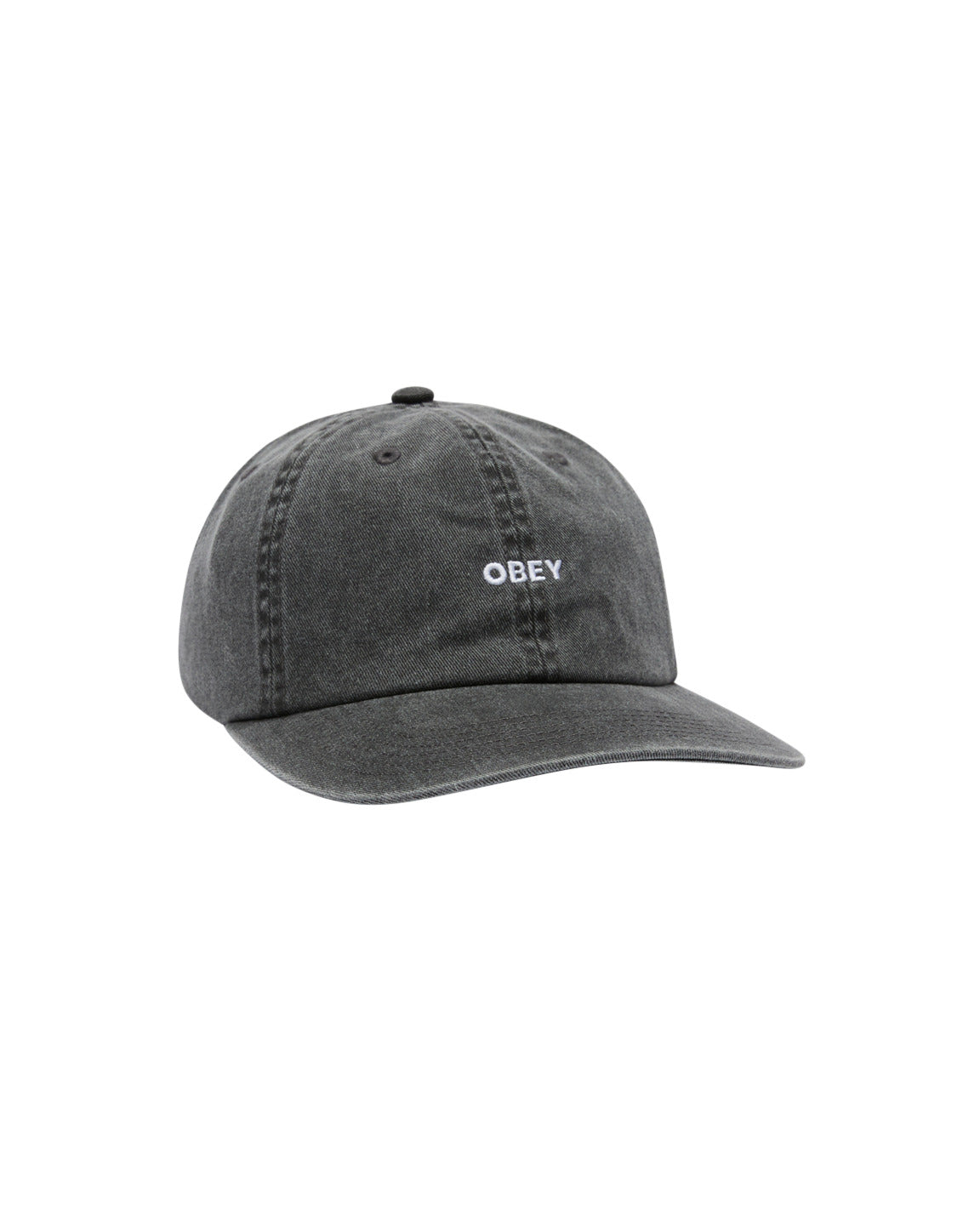 OBEY BOLD LABEL 6P PIGMENT BLACK CAP