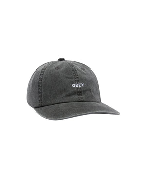 OBEY BOLD LABEL 6P PIGMENT BLACK CAP