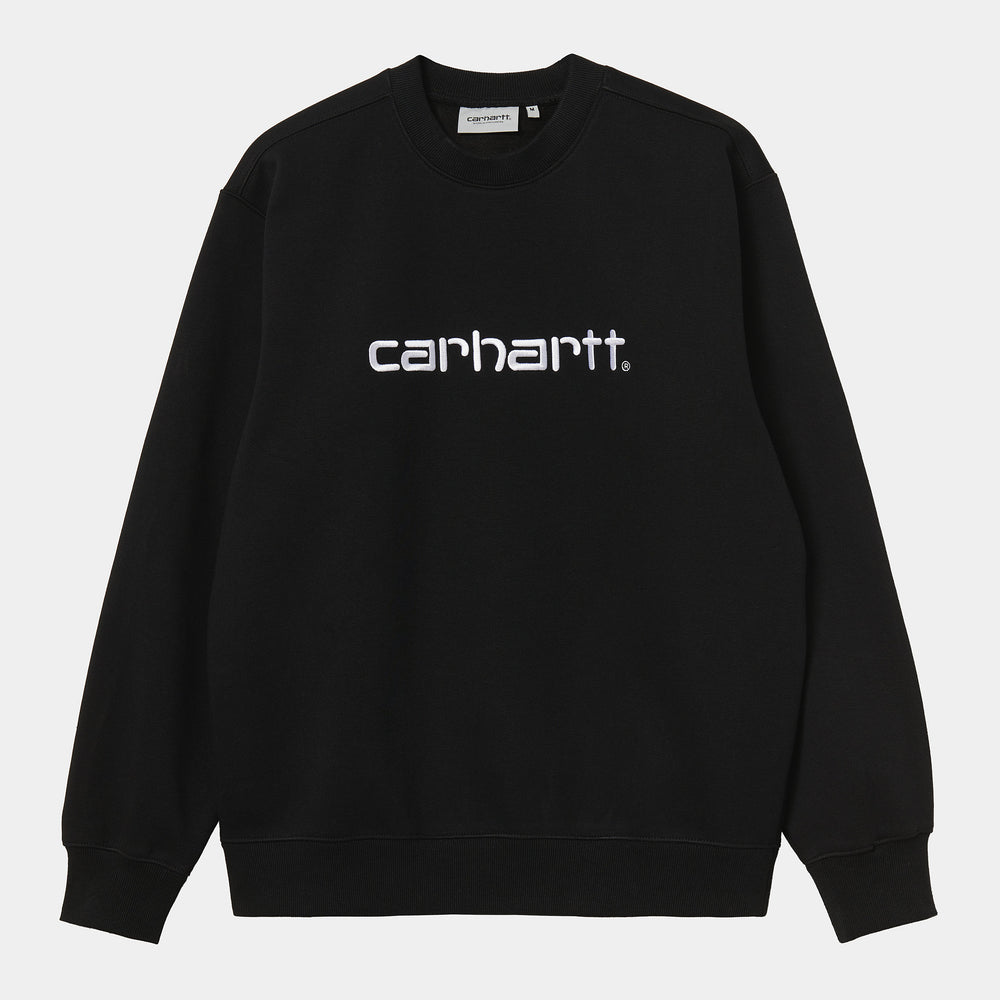 CREW CARHARTT WIP SWEAT BLACK/WHITE