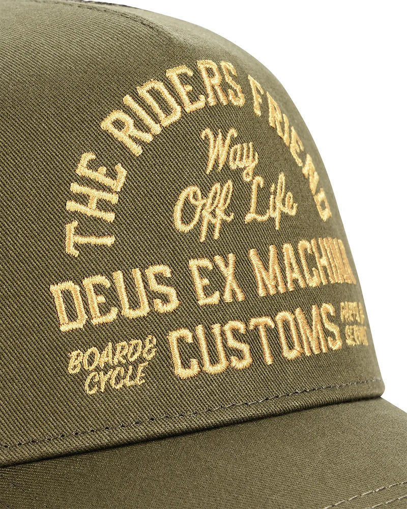 GORRA DEUS SHOOK ONES TRUCKER OLIVE GREE