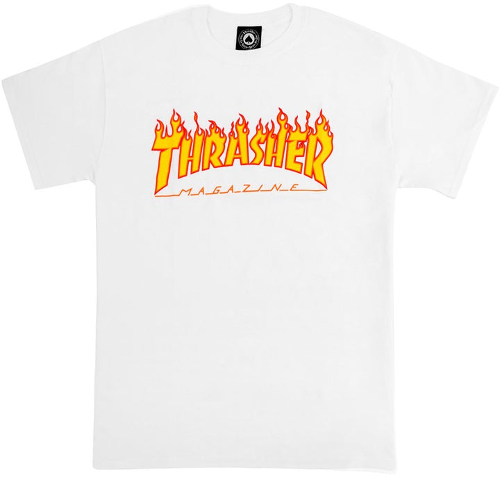 CTA THRASHER FLAME LOGO WHT