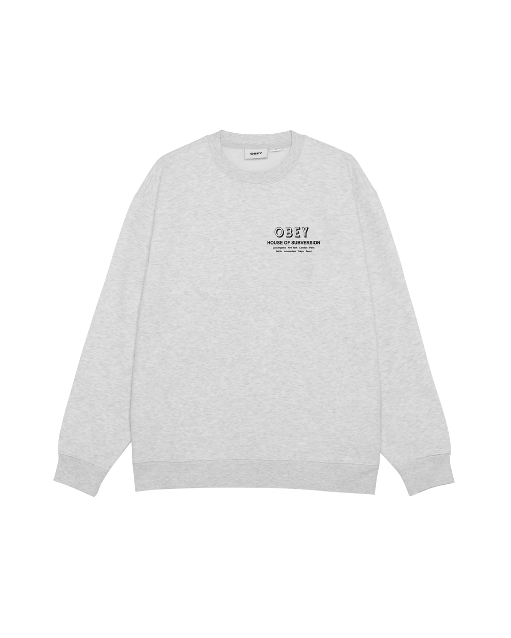 CREW OBEY HOUSE OF SUBVERSION HEATHER GR