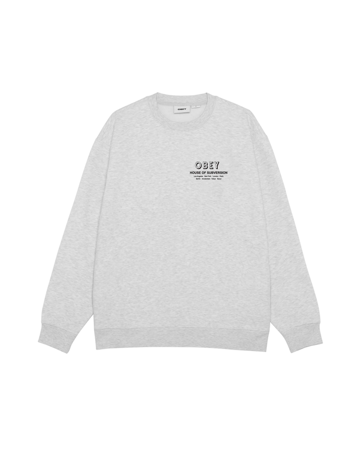CREW OBEY HOUSE OF SUBVERSION HEATHER GR