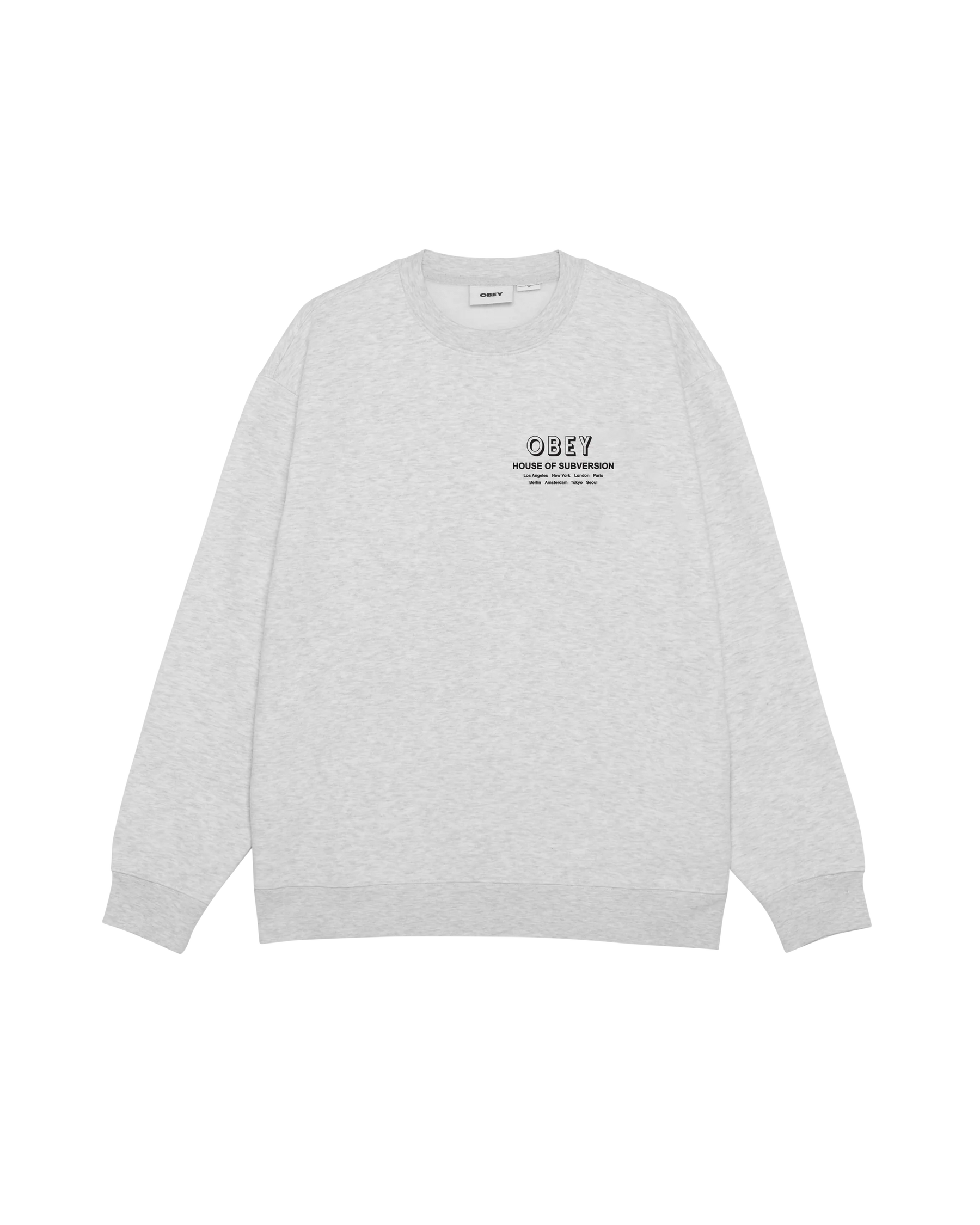CREW OBEY HOUSE OF SUBVERSION HEATHER GR