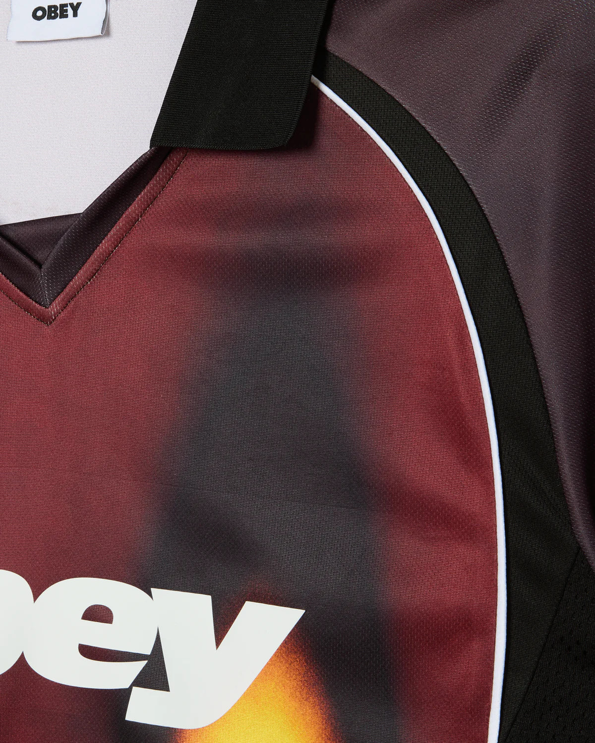 OBEY BLURRED SOCCER BURNT RED