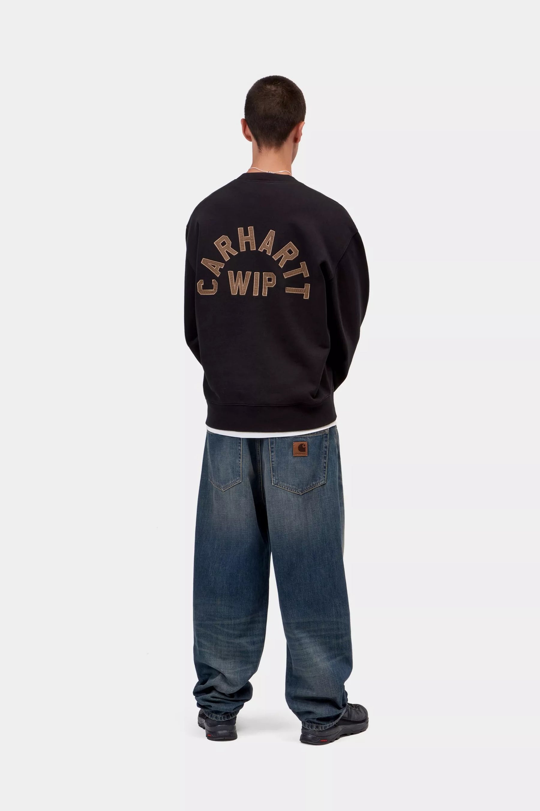 CREW CARHARTT WIP ARCH SCRIPT BLACK/HAMI