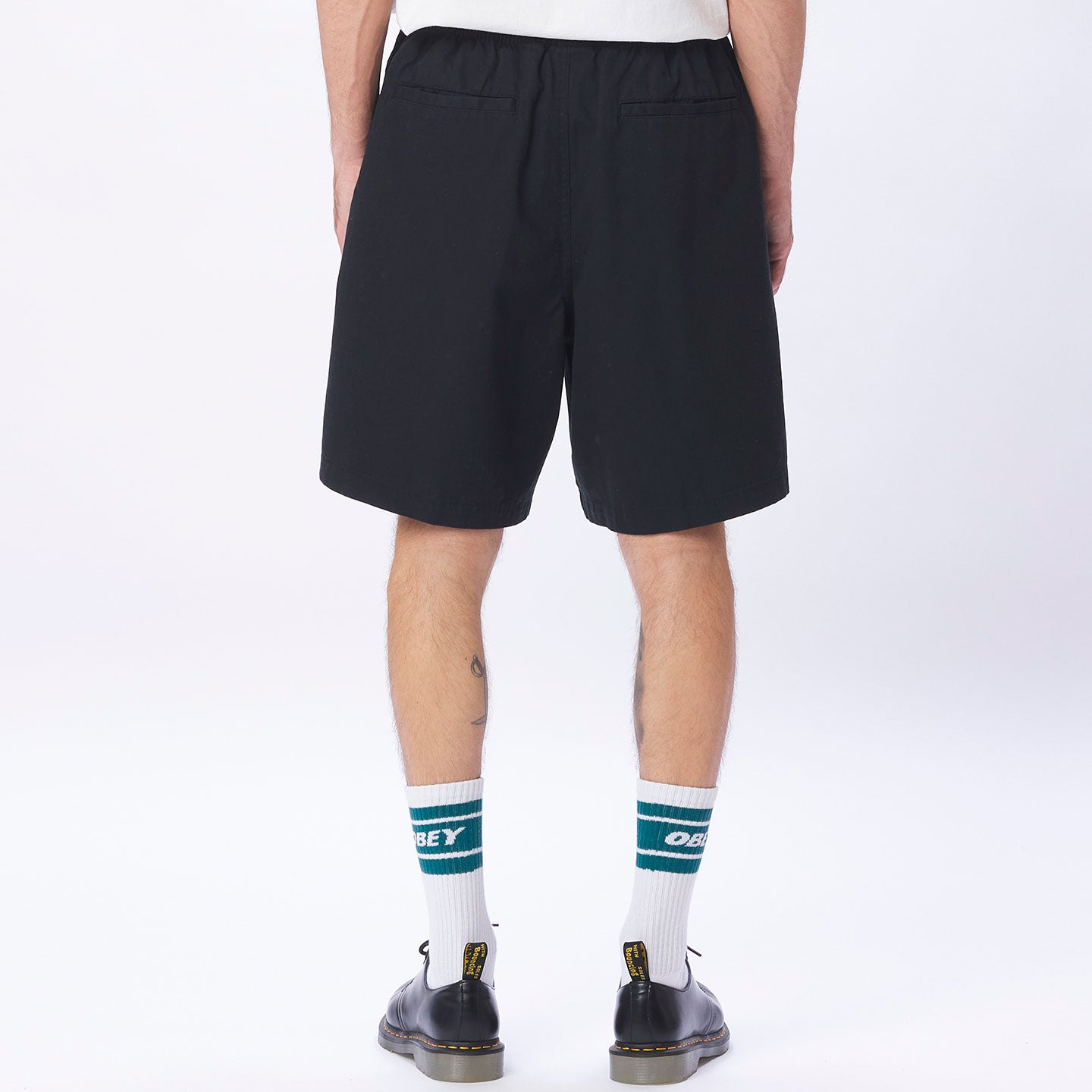 SHORT OBEY EASY RELAXED TWILL BLACK