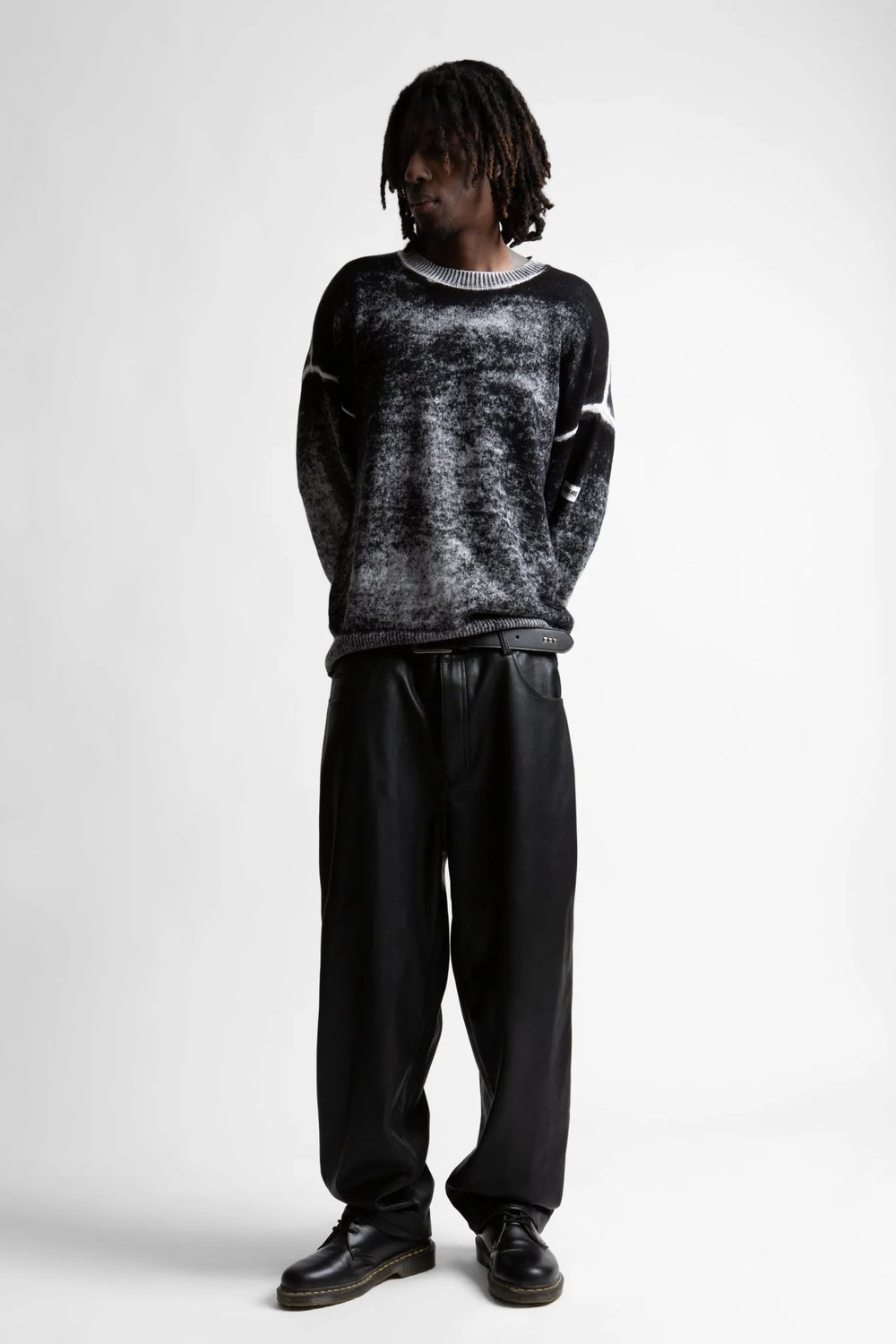 SWEATER WASTED ASHES FADED BLACK