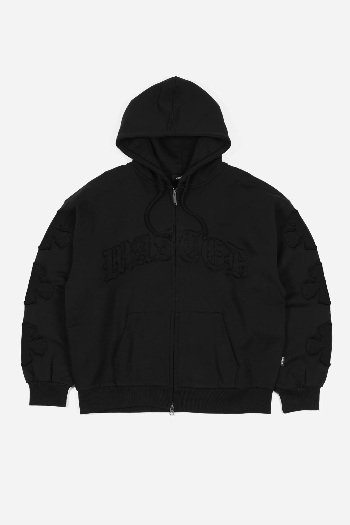 ZIP HOOD WASTED ORDO BLACK